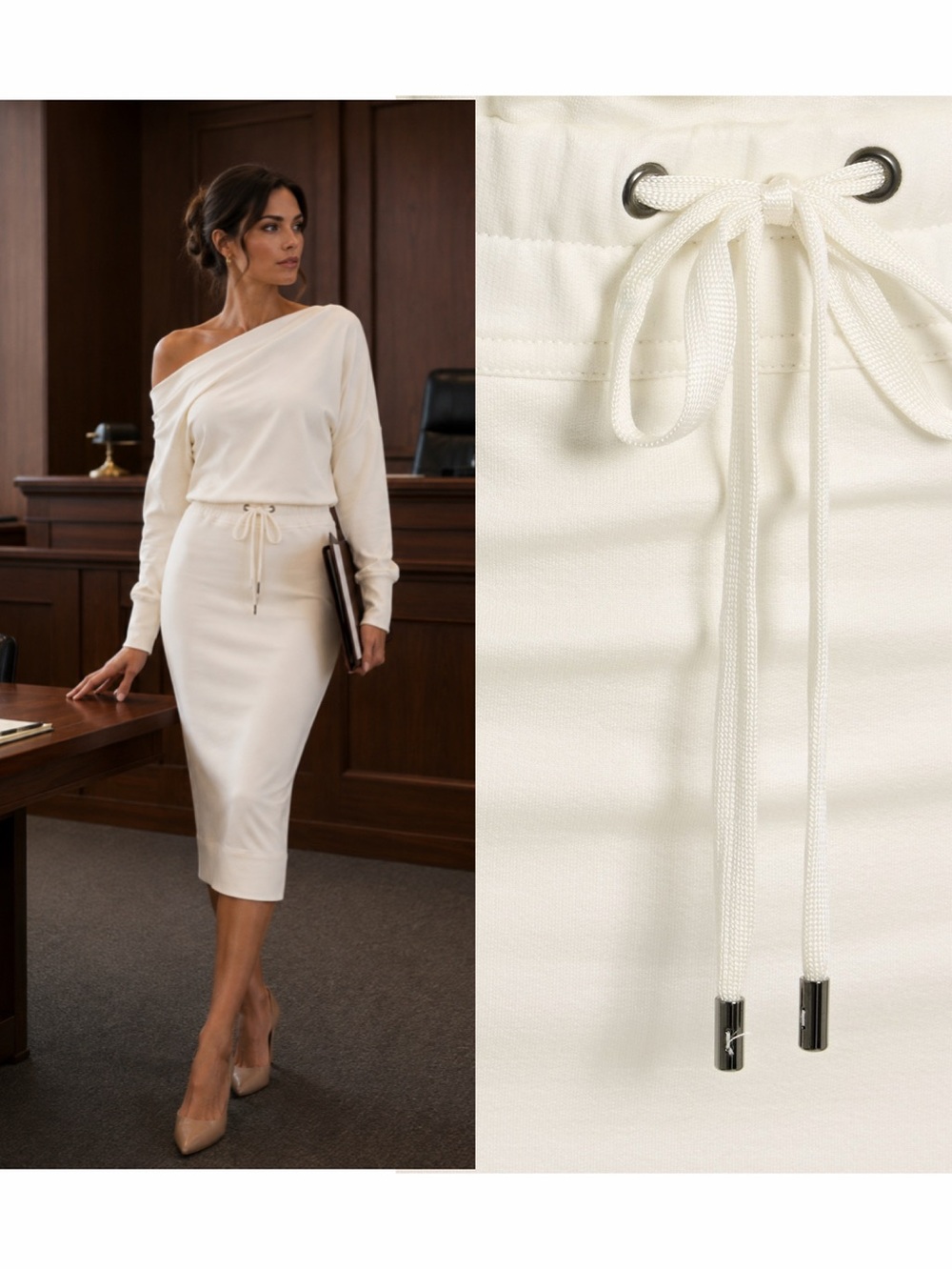 Tom Ford Ivory Midi Dress One Shoulder Silk Jersey 0 Cocktail Bachelorette NWT